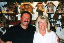 The owners Peter and Giselle in The Christmas Shop in Boppard 